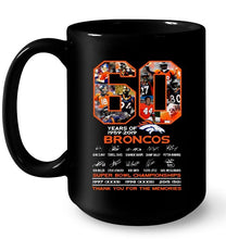 Load image into Gallery viewer, 60 years of denver broncos signed shirt
