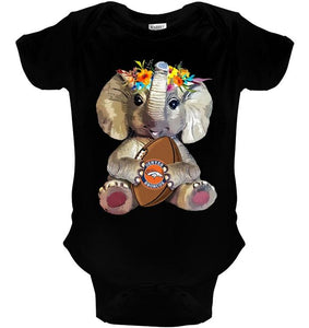 Elephant loves Denver Broncos shirt