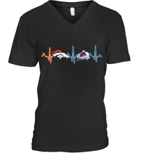 Load image into Gallery viewer, Denver Broncos Colorado Avalanche heartbeat shirt
