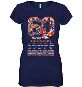 60 years of denver broncos signed shirt