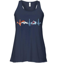 Load image into Gallery viewer, Denver Broncos Colorado Avalanche heartbeat shirt
