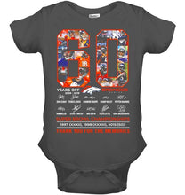 Load image into Gallery viewer, 60 years of Denver Broncos thank you for the memories shirt
