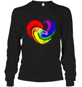 Denver Broncos lgbt tornado heart shirt