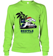 Load image into Gallery viewer, Beetle Denver Broncos on beach shirt
