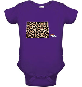 Denver Broncos panther pattern state map shirt