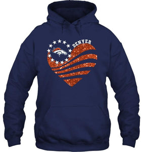 Denver Broncos glitter heart shirt