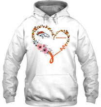 Load image into Gallery viewer, Denver Broncos butterfly heart shirt
