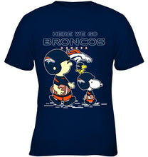 Load image into Gallery viewer, Here we go Denver Broncos snoopy shirt
