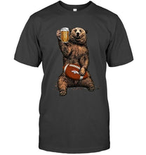 Load image into Gallery viewer, Denver Broncos Beer drinking bear shirt
