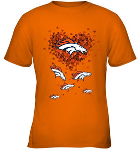 Denver Broncos tiny hearts shape shirt