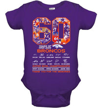 Load image into Gallery viewer, 60 years of denver broncos signed shirt
