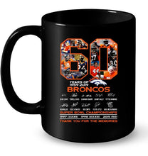 Load image into Gallery viewer, 60 years of denver broncos signed shirt
