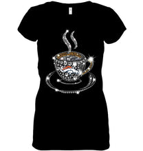 Load image into Gallery viewer, Denver Broncos coffee cup diamond glitter shirt
