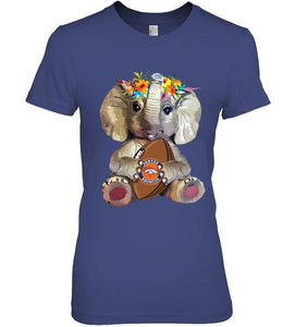 Elephant loves Denver Broncos shirt