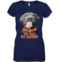 Load image into Gallery viewer, Denver Broncos to all my haters pitbull shirt
