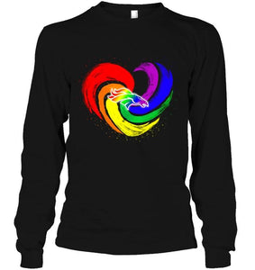 Denver Broncos lgbt tornado heart shirt