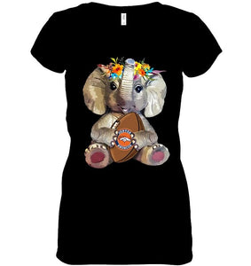 Elephant loves Denver Broncos shirt