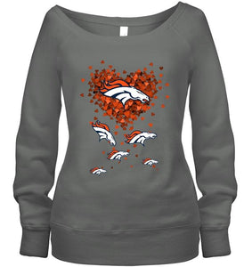 Denver Broncos tiny hearts shape shirt