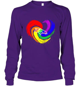 Denver Broncos lgbt tornado heart shirt