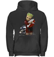 Load image into Gallery viewer, Groot loves Denver Broncos fan hoodie
