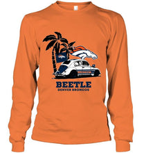 Load image into Gallery viewer, Beetle Denver Broncos on beach shirt
