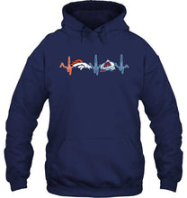 Load image into Gallery viewer, Denver Broncos Colorado Avalanche heartbeat shirt
