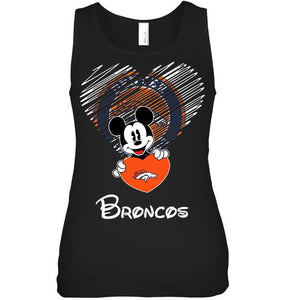 Mickey loves Denver Broncos fan hoodie