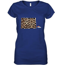 Load image into Gallery viewer, Denver Broncos panther pattern state map shirt
