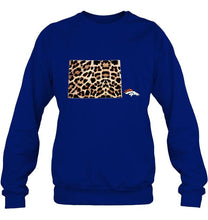 Load image into Gallery viewer, Denver Broncos panther pattern state map shirt
