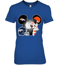 Load image into Gallery viewer, Denver Broncos Minnie cheerleader shirt
