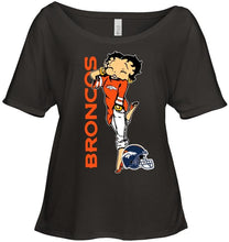 Load image into Gallery viewer, Denver Broncos betty boop fan shirt
