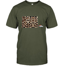 Load image into Gallery viewer, Denver Broncos panther pattern state map shirt
