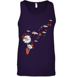 Denver Broncos daisy butterfly fan shirt