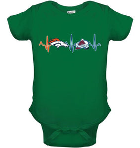 Denver Broncos Colorado Avalanche heartbeat shirt