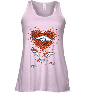 Denver Broncos tiny hearts shape shirt