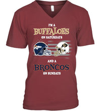 Load image into Gallery viewer, I'm Colorado Buffaloes on Saturdays and Denver Broncos on Sundays shirt
