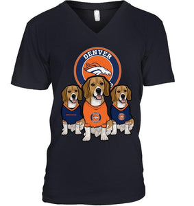 Denver Broncos Beagles fan shirt