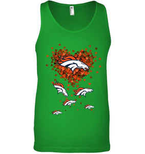 Denver Broncos tiny hearts shape shirt