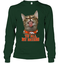 Load image into Gallery viewer, Denver Broncos cat to all my haters shirt
