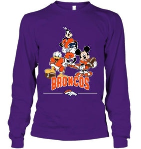 Denver Broncos mickey donald goofy fan shirt