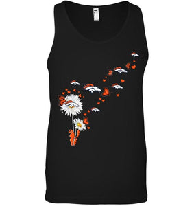 Denver Broncos daisy butterfly fan shirt