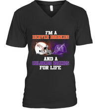 Load image into Gallery viewer, i&#39;m a Denver Bronco and a Colorado Rockie for life shirt
