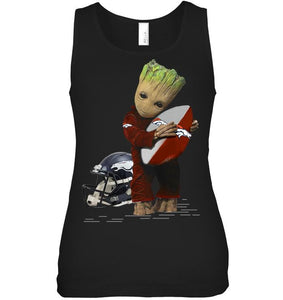 Groot loves Denver Broncos fan hoodie