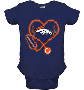 Denver Broncos nurse scope love heartbeat shirt