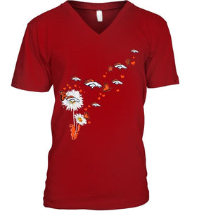 Denver Broncos daisy butterfly fan shirt