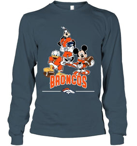 Denver Broncos mickey donald goofy fan shirt