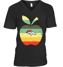 Load image into Gallery viewer, Denver Broncos teacher apple retro shirt
