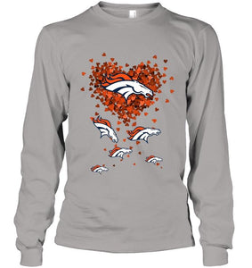 Denver Broncos tiny hearts shape shirt