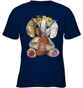 Elephant loves Denver Broncos shirt