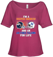 Load image into Gallery viewer, i'm a Denver Bronco and an Air Force Falcon for life shirt

